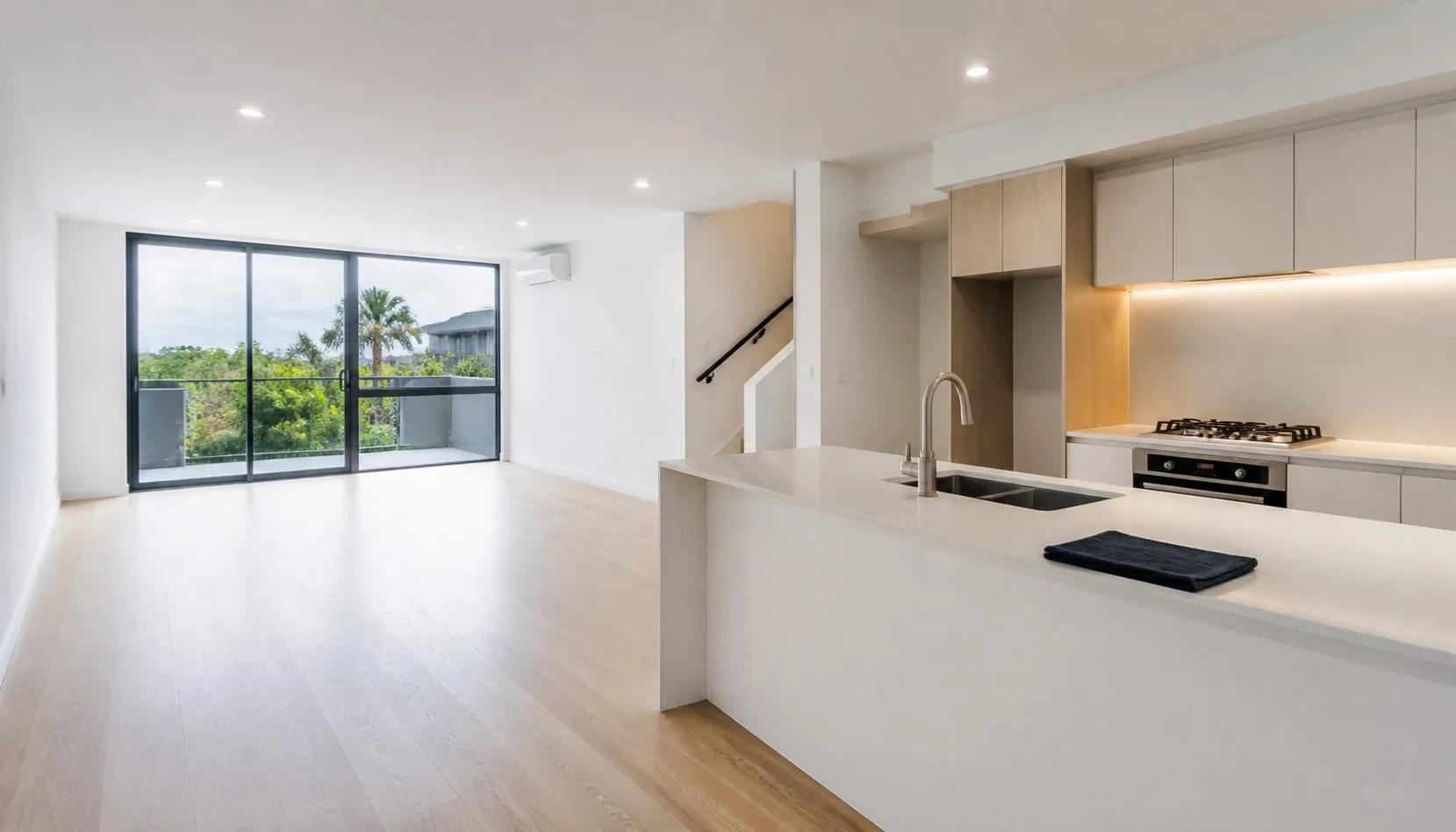 Bright Auckland apartment interior being prepared for move-out cleaning