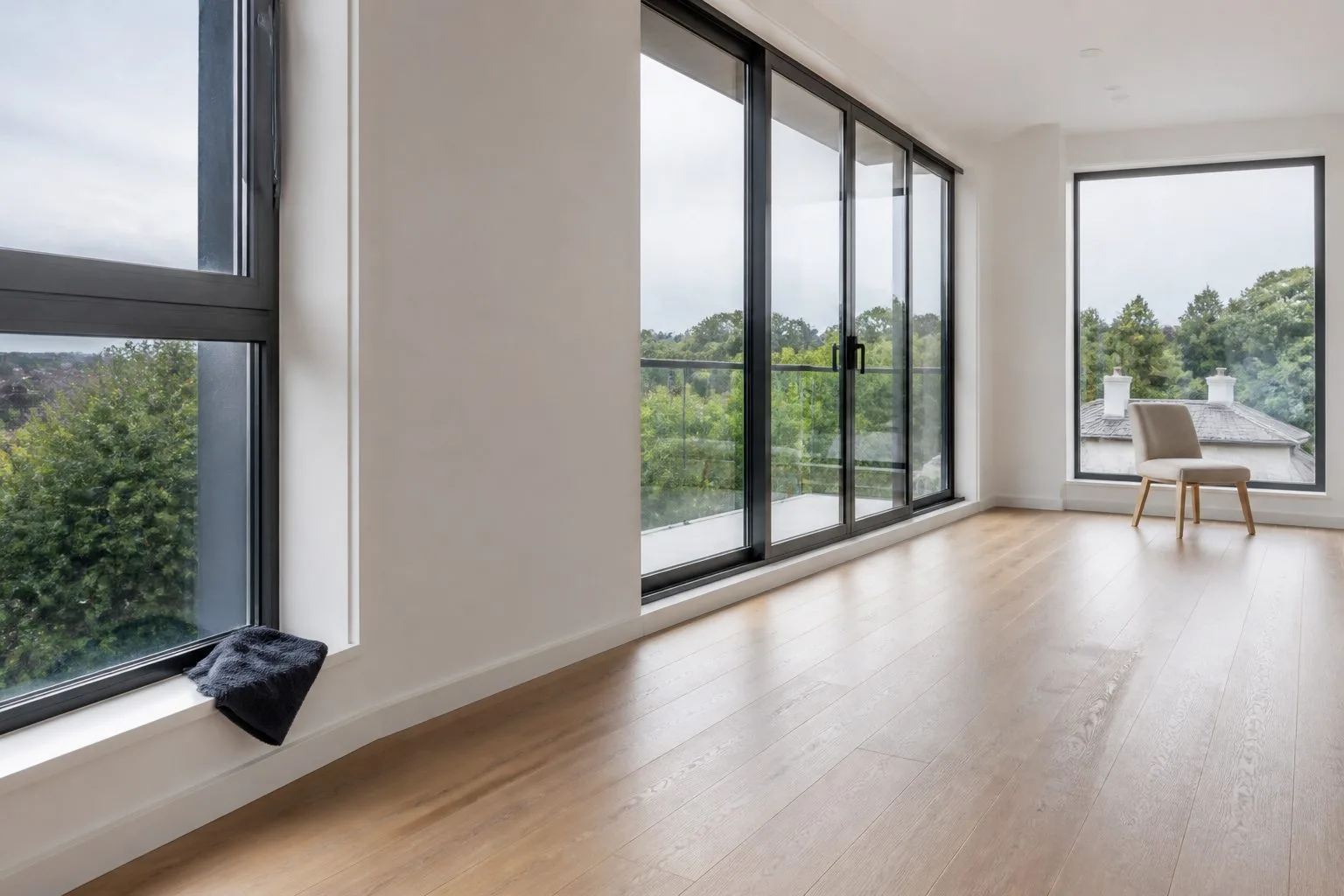 Clean windows, hard flooring and skirting boards inside an Auckland home